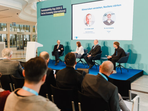 Podiumsdikussion Sustainability Day 2026 zu Klimarisiken