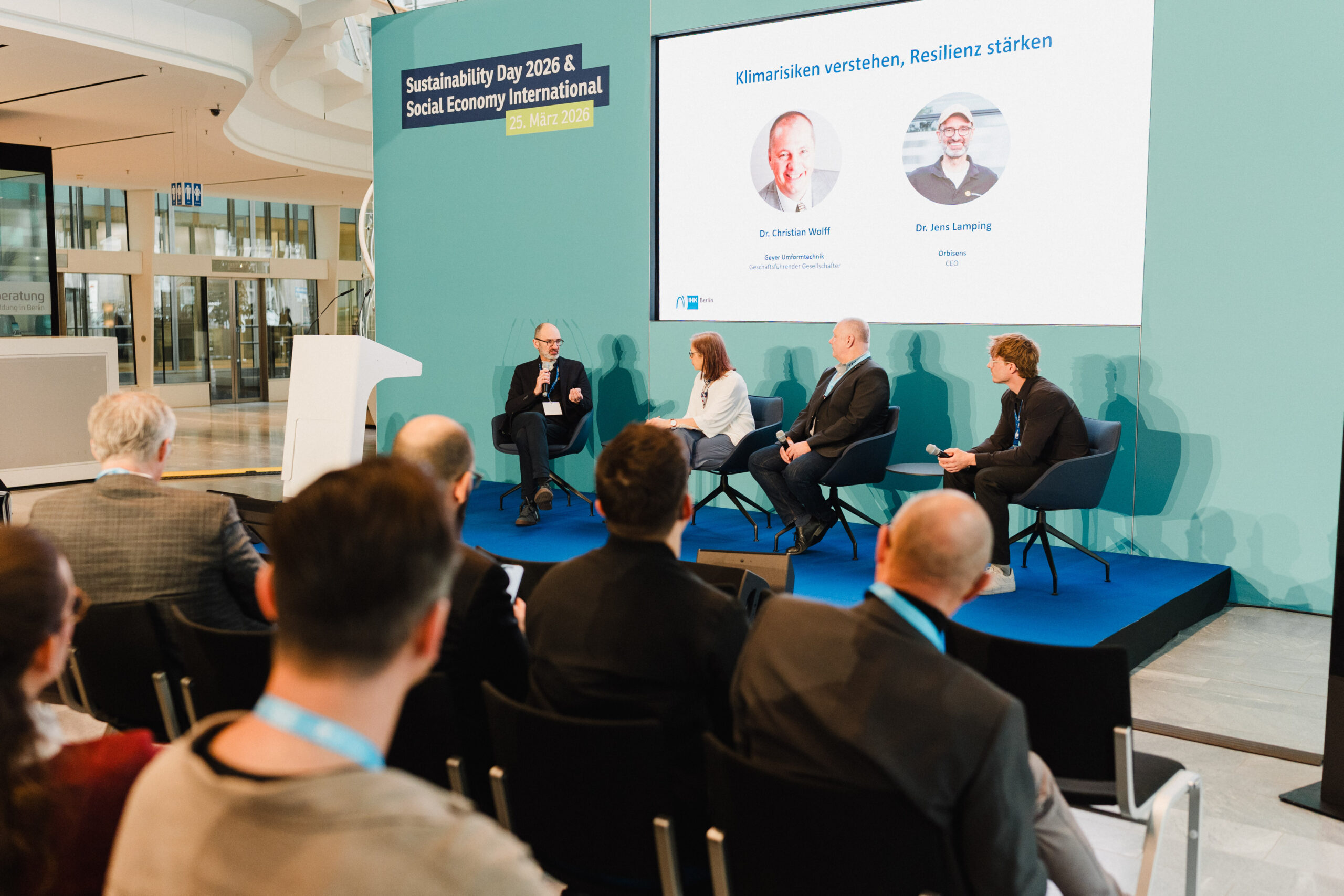 Podiumsdikussion Sustainability Day 2026 zu Klimarisiken