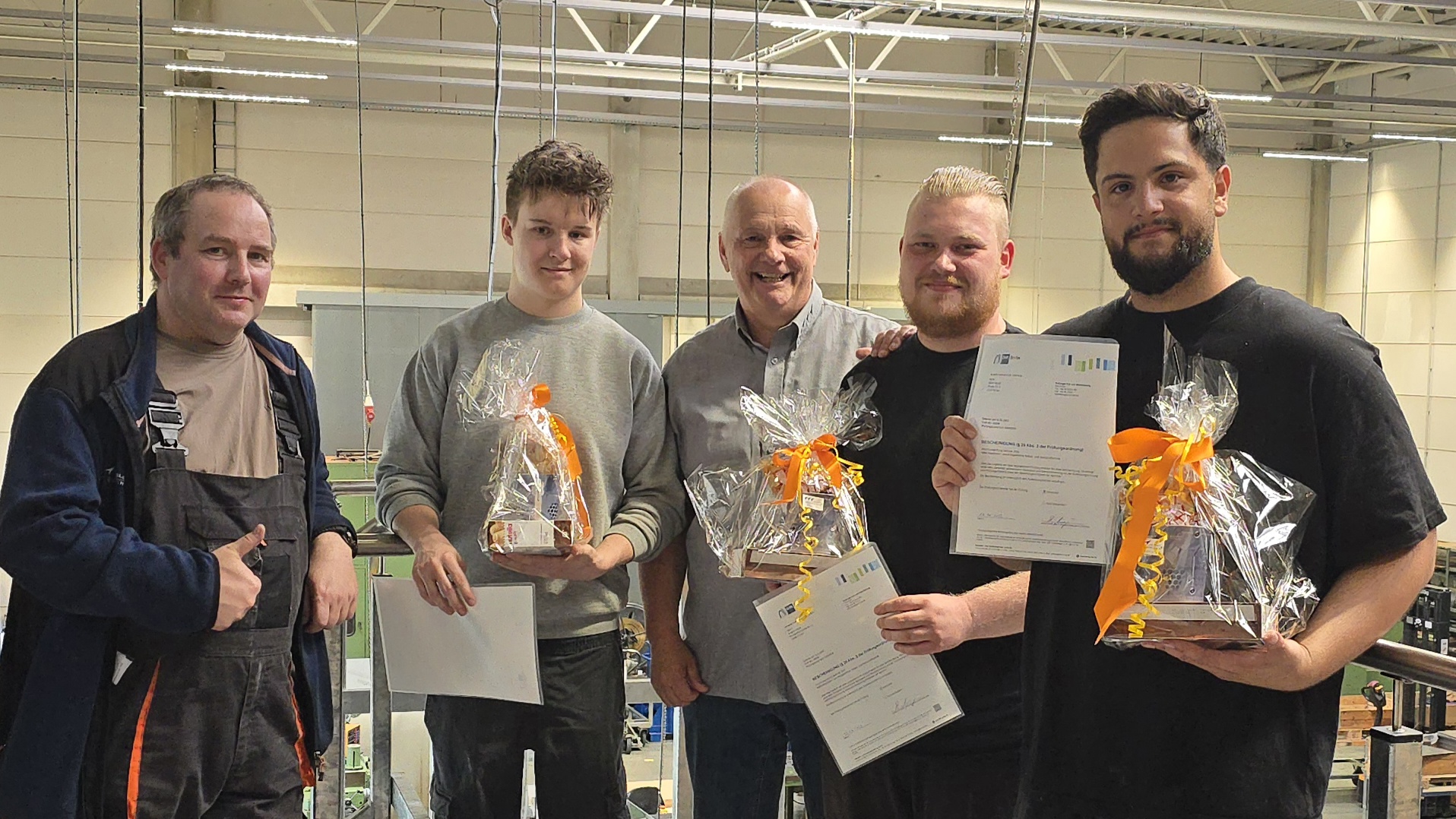 Mario Blumberg, Kilian Stürkat, Dr. Wolff, Angelo Engel, Salim Kayyal (v.l)
